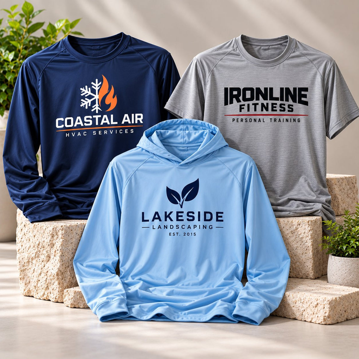 Custom DTF printed Dri-FIT performance shirts