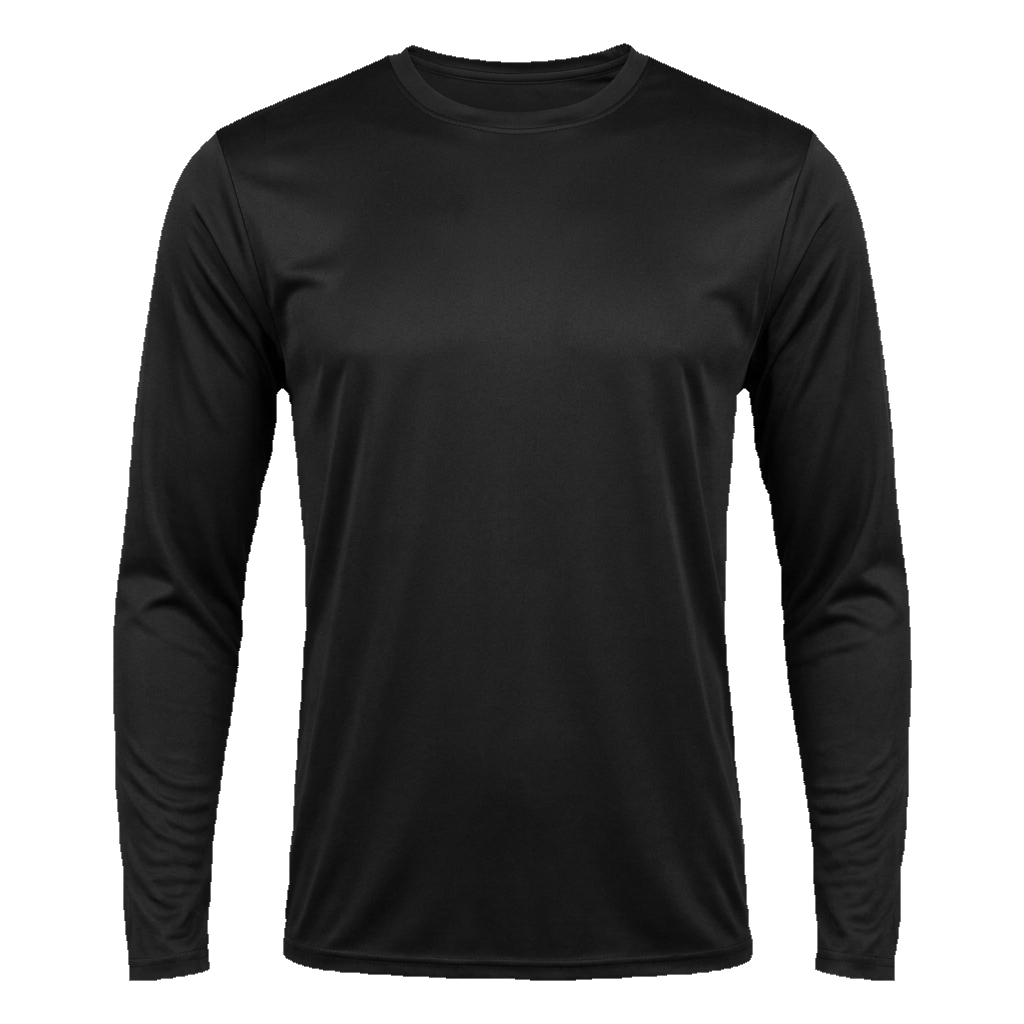 Custom A4 Sprint long sleeve dri-fit shirt in Black