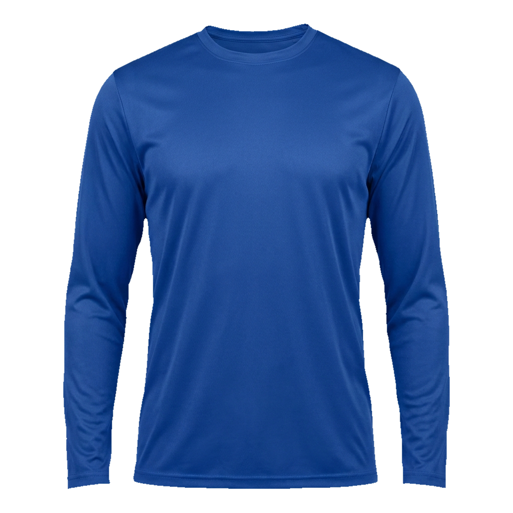 Custom A4 Sprint long sleeve dri-fit shirt in Royal