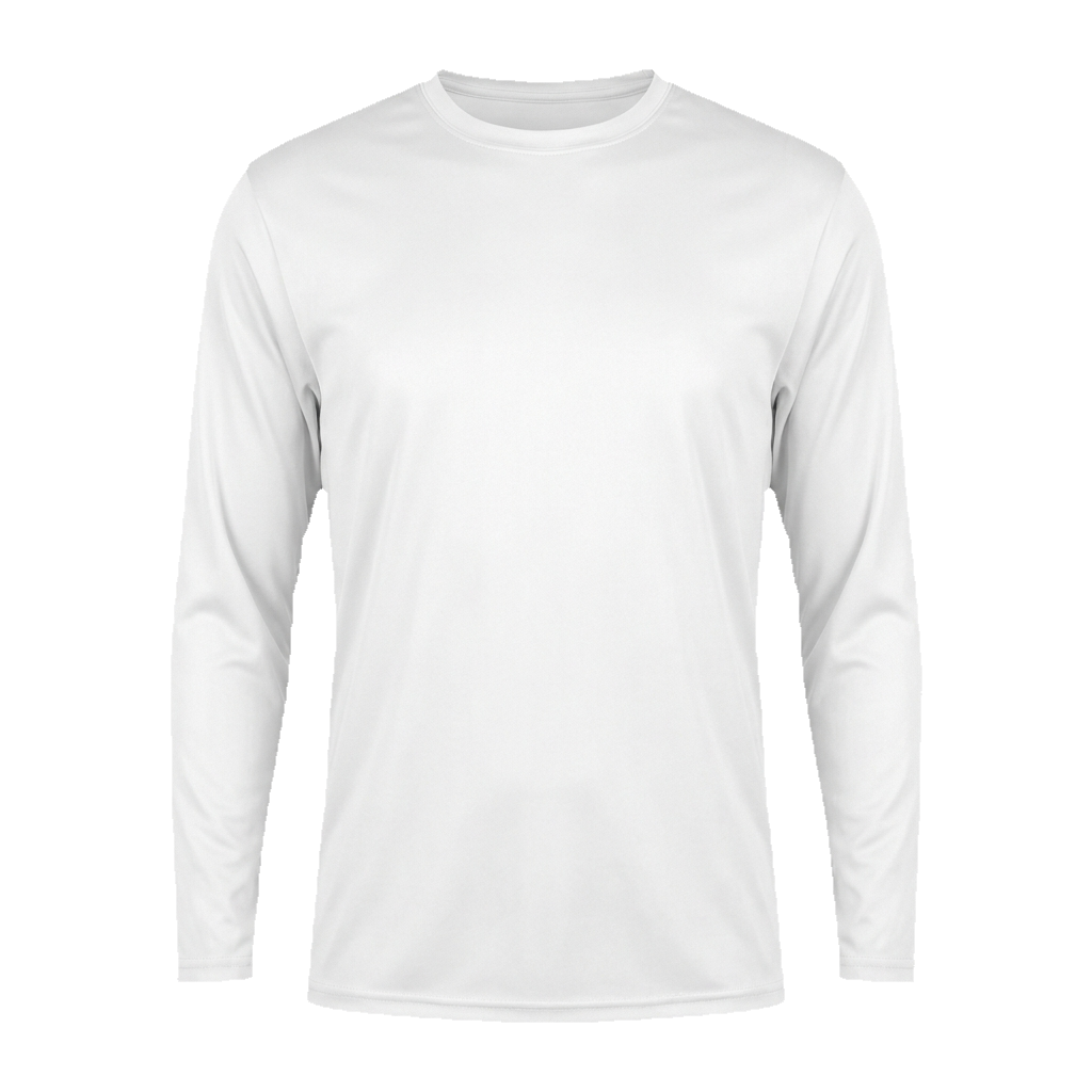 Custom A4 Sprint long sleeve dri-fit shirt in White