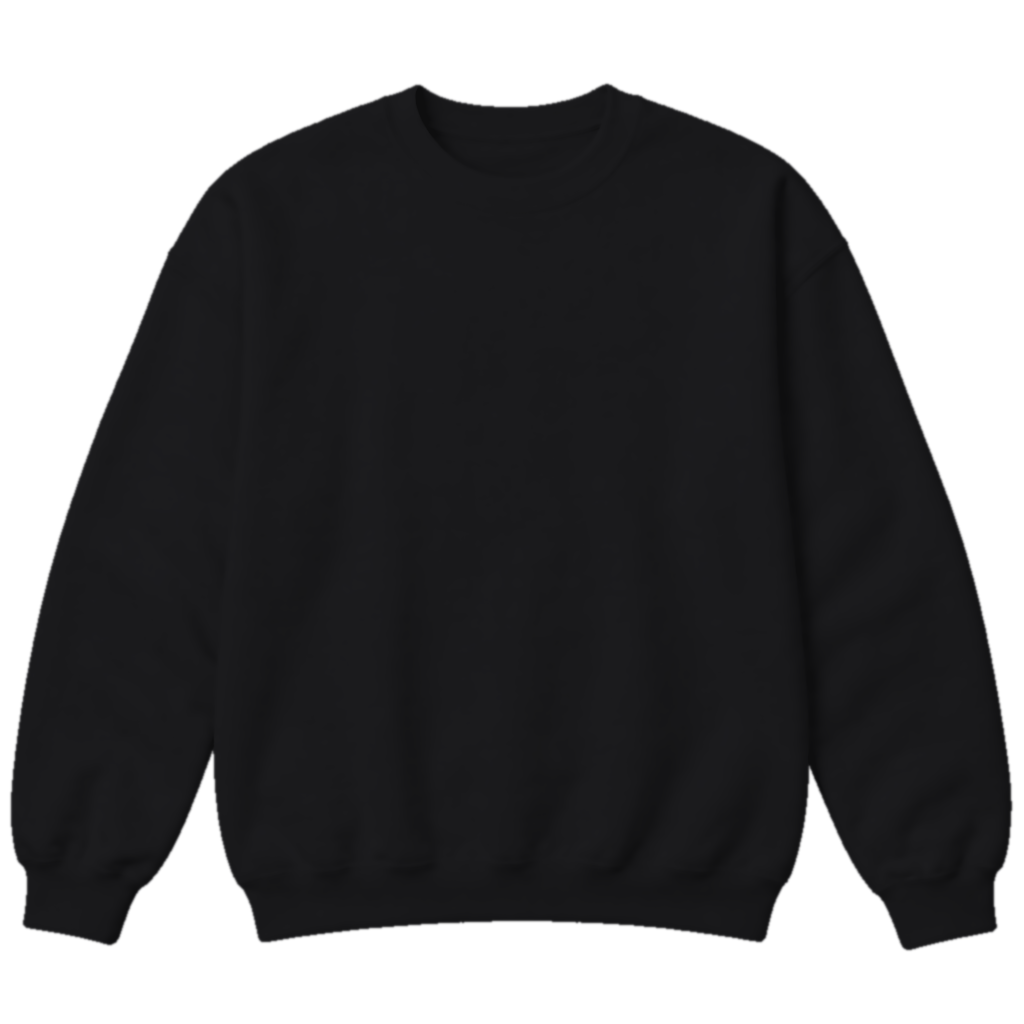 Black crewneck sweatshirt