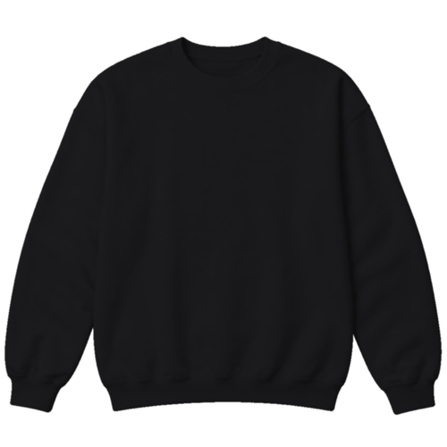 Black crewneck sweatshirt