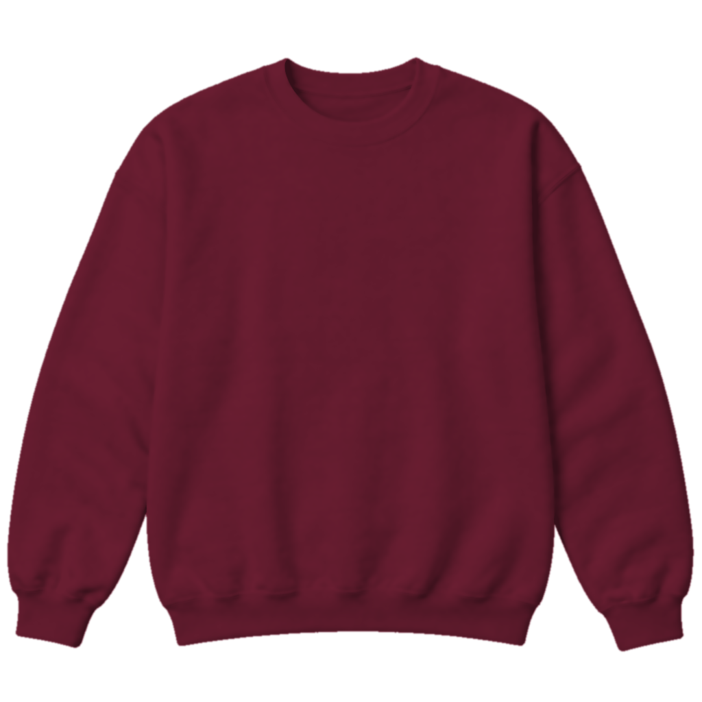Maroon crewneck sweatshirt