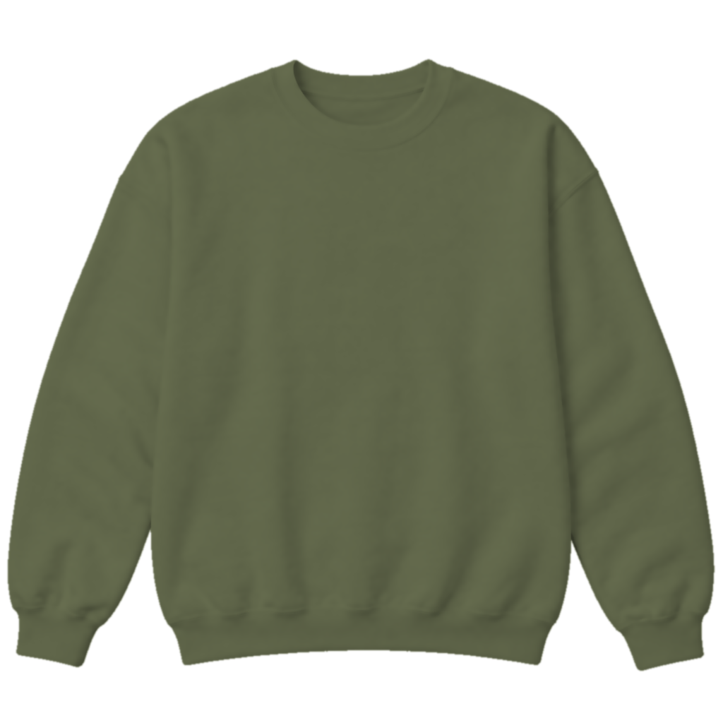 Military Green crewneck sweatshirt