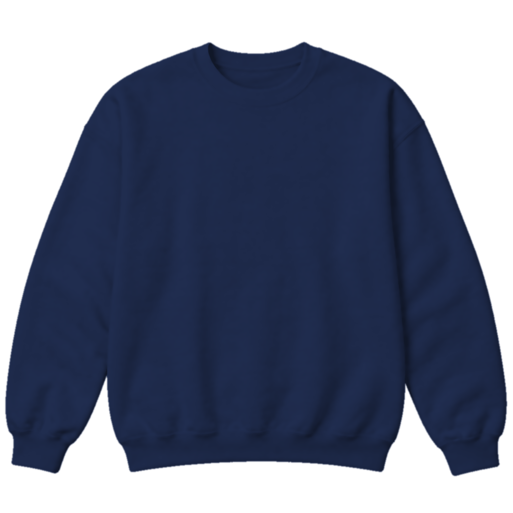 Navy crewneck sweatshirt
