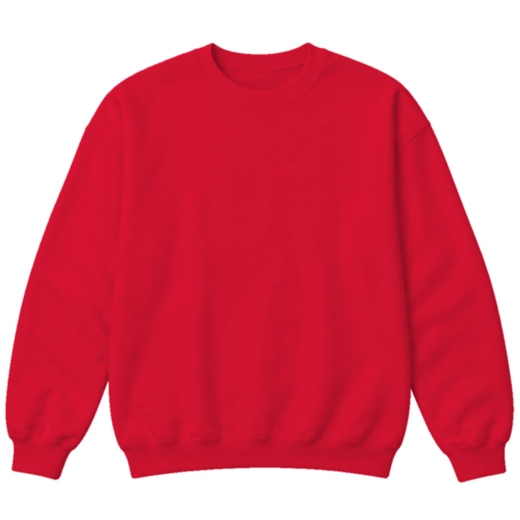 Red crewneck sweatshirt